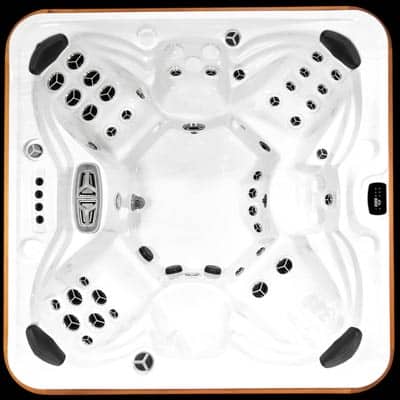 Arctic Spas Tundra model, top view of the Signature jet configuration